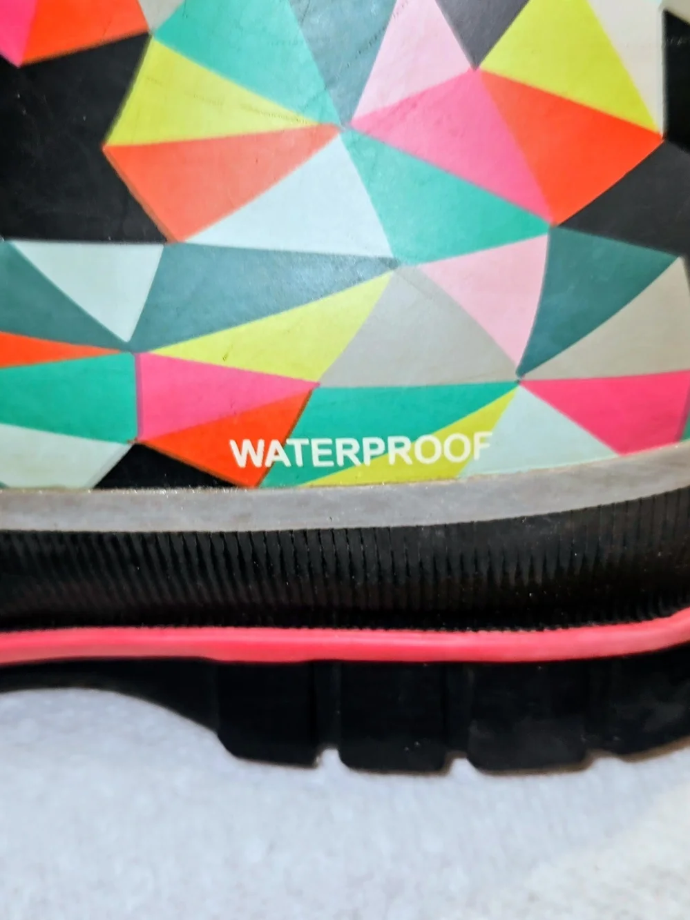 Colorful Geometric Kids Winter Boots